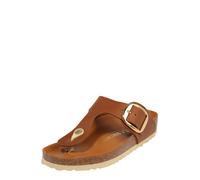 BIRKENSTOCK Sandalias de dedo 'Gizeh' marrón / oro, Talla 38