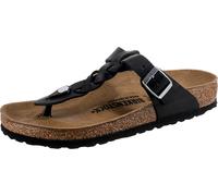 BIRKENSTOCK Chanclas de piel gras Gizeh Braided. Color Negro