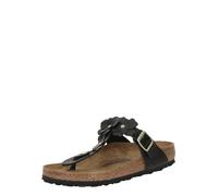 Birkenstock Gizeh - Pantuflas de piel natural para mujer, Black, 3.5 UK