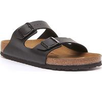 BIRKENSTOCK Sandalias de mujer, Cuero negro aceitoso, 37 EU