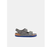 Birkenstock Sandalias de niño en gris con doble hebilla. Gris 31