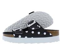 Birkenstock Sandalias Florida para mujer, Negro Blanco Lunares Negro, 37.5 EU