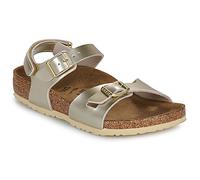 BIRKENSTOCK Sandalias planas Rio AS Kids BF Electric Metallic Gold in Oro 28