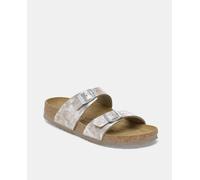 Birkenstock Sandalias planas Sydney de mujer en piel sintética. Plata 37