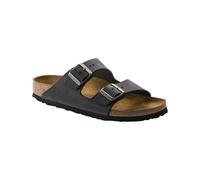 Sandalias negras de cuero engrasado Arizona de Birkenstock-Negro Negro 37