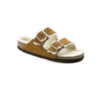 Birkenstock - Sandalias y chanclas - Arizona Shearling Suede Leather Mink de Cuero - Talla 43 - Marrón Marrón 43