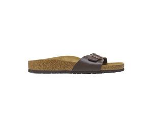 Birkenstock - Sandalias y chanclas - Madrid Birko-Flor Regular Dark Brown de Cuero - Talla 43 - Marrón Marrón 43