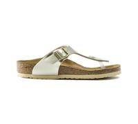Birkenstock Tongs Gizeh Birko-Flor Electric Metallic Gold, Sandalia Niñas, 30 EU Étroit