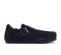 Birkenstock Unisex London Shearling Suede Shearling Black Zapatos 37 EU