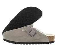 BIRKENSTOCK Women's Boston Clog, Stone Suede Shearling, 39 N EU