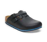 Birkenstock Zapatillas Kay Pro de piel para hombre y mujer, con certificado EN ISO 20347:2022, para medicina, gastronomía y servicio, Negro , 42 EU Schmal