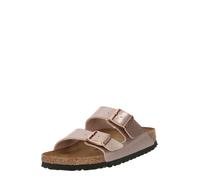 BIRKENSTOCK Mules de correa doble Arizona. Color rosa metalizado