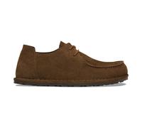 BIRKENSTOCK Zapatos Derby de piel de ante Utti Lace. Color Marrón