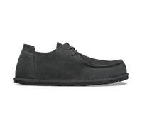 BIRKENSTOCK Zapatos Derby de piel de ante Utti Lace. Color Negro