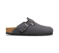 BIRKENSTOCK Zuecos de ante Boston. Color Gris Oscuro