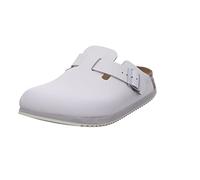 Birkenstock - Zuecos de Cuero Unisex, Color Blanco (Weiss), Talla 44