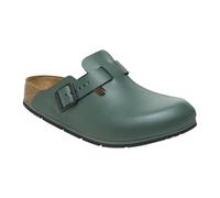 BIRKENSTOCK Zuecos de piel Boston Pro - Zapatos profesionales certificados de alta calidad para medicina, gastronomía y servicio, Thyme, 48 EU