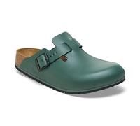 BIRKENSTOCK Zuecos de piel Boston Pro - Zapatos profesionales certificados de alta calidad para medicina, gastronomía y servicio, Thyme, 48 EU