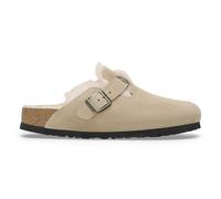 BIRKENSTOCK Zuecos forrados de ante Boston Sherling. Color marrón grisáceo