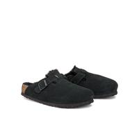 BIRKENSTOCK Zuecos forrados de ante Boston Sherling. Color Negro