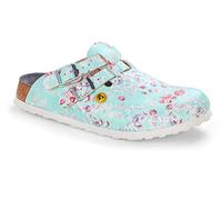 BIRKENSTOCK Zuecos para mujer Kay ESD Birko-Flor - Flowers Fields Mint - Estrechos EU
