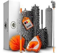 Birkental Plumero telescópico largo extensible hasta 2,50 m y lavable, juego de 7 piezas, imán de microfibra para polvo Magic Duster, colector de polvo doméstico y comercial