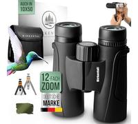 Birkental Prismáticos para adultos, 12 x 42, incluye accesorios, zoom HD para principiantes y profesionales, impermeables, ligeros, compactos, también para usuarios de gafas, amplio campo de visión,