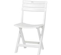 Birki Silla Plegable Plástico Blanco Jardín Cervecero Terraza 46x41x78 CM