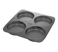 RBV Birkmann 210387-Molde para Pan y Alma (4 Hojas), Acero al Carbono, Gris, Maße: 28 cm x 28 cm x 3 cm, Ø 12 cm