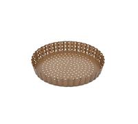 Birkmann 210547 Pan & Seele - Molde pequeño perforado para quiche, tarta y pizza, diámetro de 20 cm, con base de elevación suelta y acero al carbono de color bronce, con revestimiento antiadherente y