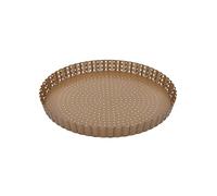 Birkmann 210554 - Molde perforado para quiche, tarta y pizza (25 cm de diámetro, base de elevación suelta, acero al carbono, revestimiento antiadherente y recetas)