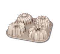 Birkmann, Contoura 887282 Belissima - Bandeja para bizcochos (24 x 24 cm, aluminio fundido, con revestimiento antiadherente y receta), color bronce