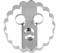 Birkmann Linzer - Molde de 3 agujeros para cortar y decorar galletas, mazapán y fondant, acero inoxidable, apto para lavavajillas, 10 cm