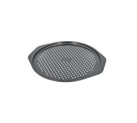 Birkmann, Pan & Seele 210424 - Bandeja redonda perforada para pizza (28 cm de diámetro, para suelos crujientes, acero al carbono de alta calidad, revestimiento antiadherente, con asas laterales y