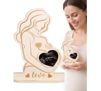 BIRLOZA 1 Pcs Regalo para Embarazadas: Marco de Fotos de Ecografía para Futuras Mamás - Amor a Primera Vista