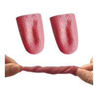 BIRLOZA 2 Lenguas Falsas Realistas Lengua Falsa Elástica Lengua Artificial de Trucos Lengua Realista Horrible Lengua Estirable de Trucos Bromas Brutas
