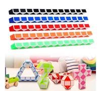 BIRLOZA 3 Unidades 24 Bloques Serpiente Mágica Regalos para Cumpleaños Infantiles Detalles para la Vuelta al Cole Relleno de Piñata Pequeños Regalos para Niños Juguetes para Fiestas Infantiles