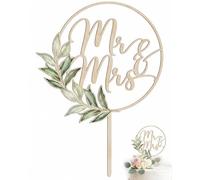 BIRLOZA Mr & Mrs Cake Topper, Decoración Elegante para Tartas de Boda, Diseño Único, Ideal para Bodas, Regalos y Aniversarios, Haz que tu Tarta Brille aún Más