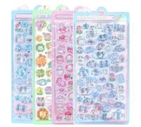 BIRLOZA Set de Pegatinas 3D, Mini Pegatinas Reutilizables Hinchadas con Lindos Gatos de Dibujos Animados, Pegatinas Decorativas para Niños, Ideales como Recompensa y para Scrapbooking