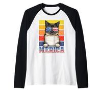 Birman Cat 4th of July Merica American Mericat Cats Lovers Camiseta Manga Raglan