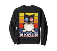 Birman Cat 4th of July Merica American Mericat Cats Lovers Sudadera