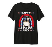 Birman Cat Happy 4th of July Patriotic American Cats Lovers Camiseta Premium