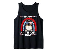 Birman Cat Happy 4th of July Patriotic American Cats Lovers Camiseta sin Mangas
