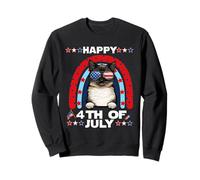 Birman Cat Happy 4th of July Patriotic American Cats Lovers Sudadera