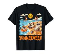 Birman Cat Spooky Summer Halloween Vacaciones Tropical Beach Camiseta