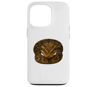 Birmana Python Serpiente Reptil Cara Primer Plano Arte Realista Carcasa para iPhone 13 Pro