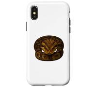 Birmana Python Serpiente Reptil Cara Primer Plano Arte Realista Carcasa para iPhone X/XS