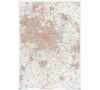 Birmingham - B - Mapa Postal de pared - Recubierto de plástico