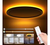 Birnetek® Lampara Techo 24W, Plafon Led Techo 3000K-6500K, Regulable,1800K Luz Nocturna con Mando a Distancia, para Dormitorio, Salon, Cocina