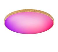 Birnetek® Lampara Techo LED 30W, Plafon RGB Redondo Regulable, 2700K-6500K, 2200LM, Compatible con Alexa, Control APP, Mando a Distancia, para Dormitorio, Salon, Cocina, Vetado De La Madera